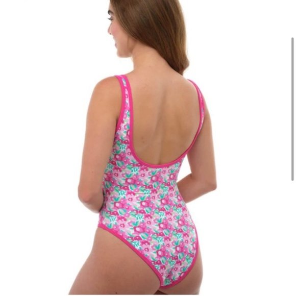 93 Play Street PIPER Raspberry Jam 80s Cut High Leg One Piece - Picture 8 of 8